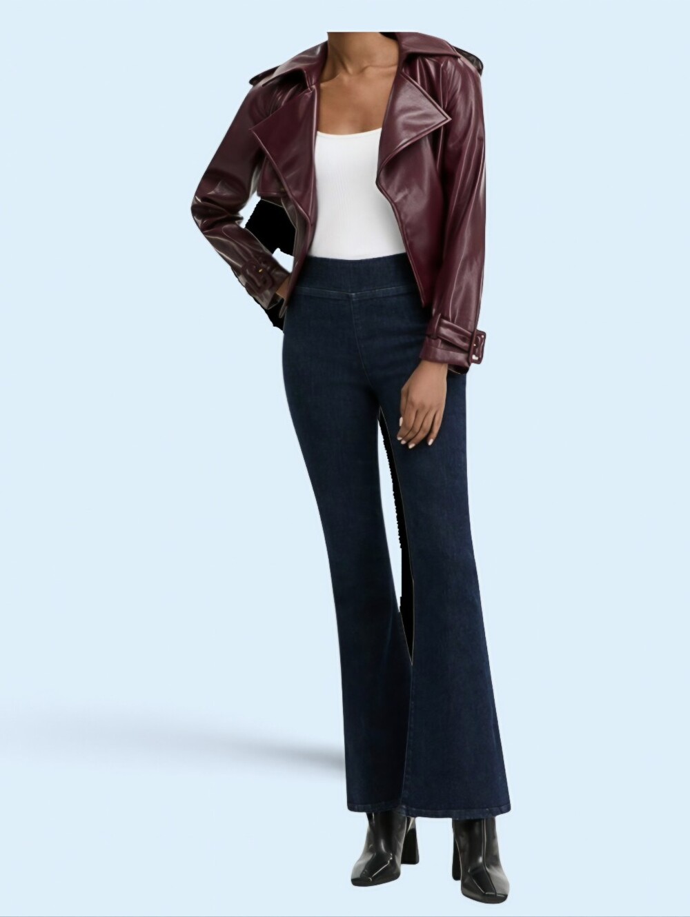 Inc. Women's High-Rise Flare Jeans in Dark Indigo